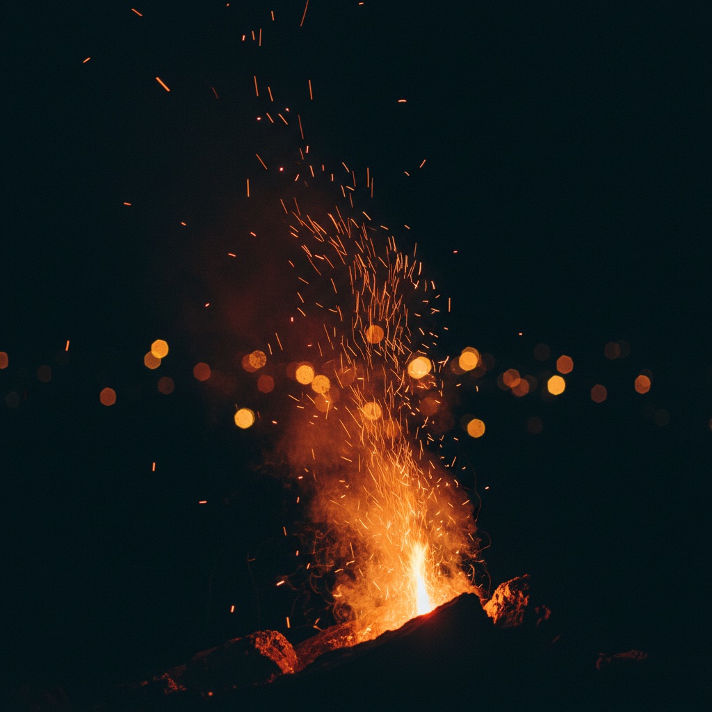 Glowing embers generated with Slika AI